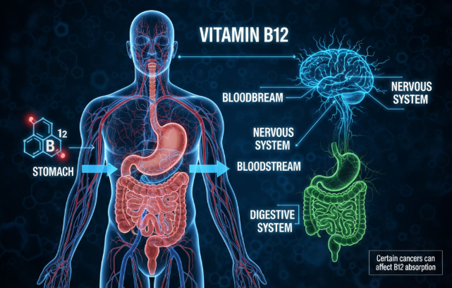 La relación entre la vitamina B12 y los sistemas humanos