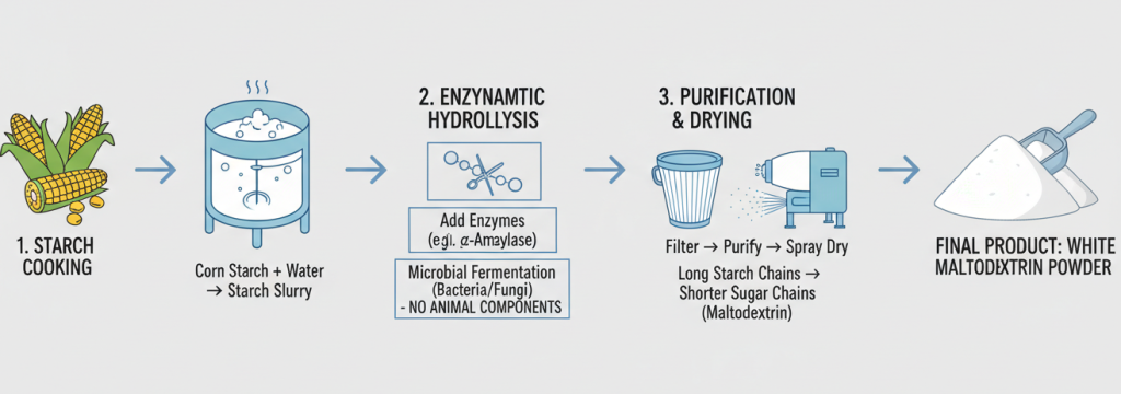 عملية تصنيع مالتوديكسترين المالتوديكسترين