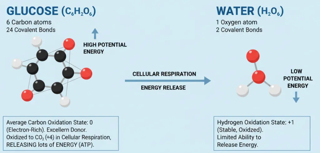The oxidation state of carbon in glucose