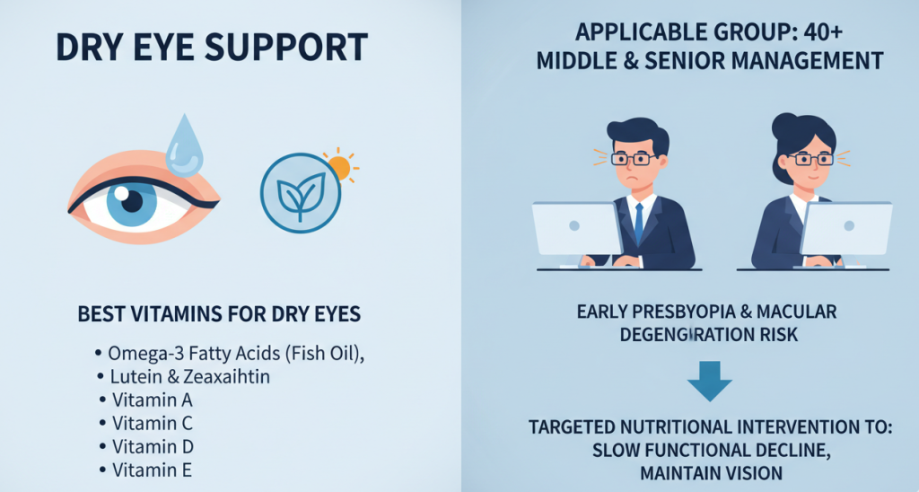 안구 건조증에 가장 좋은 비타민 적용 대상자