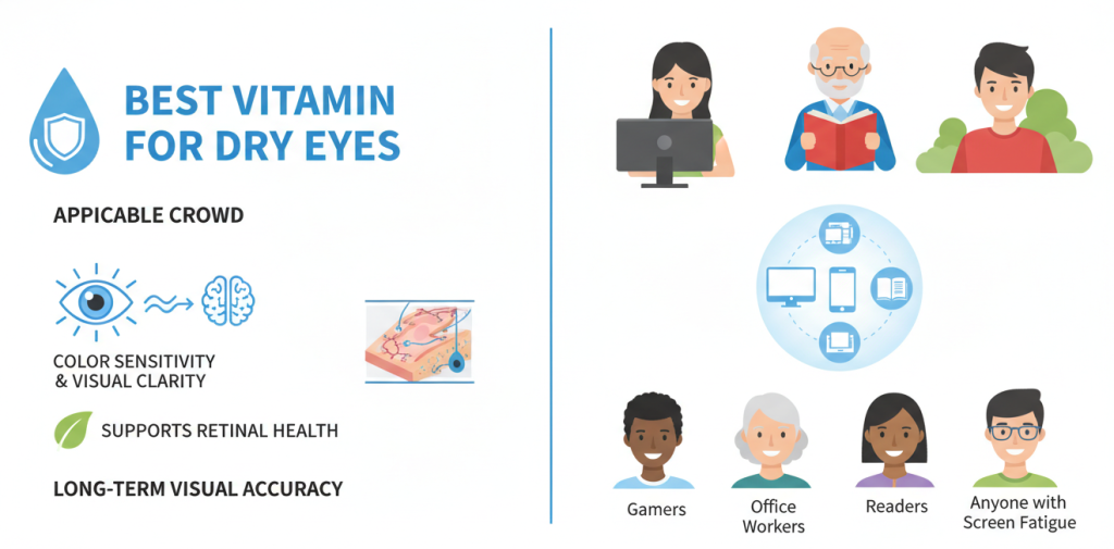 안구 건조증에 가장 좋은 비타민 적용 대상자