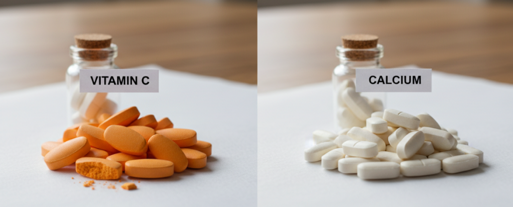 Vitamine C et calcium