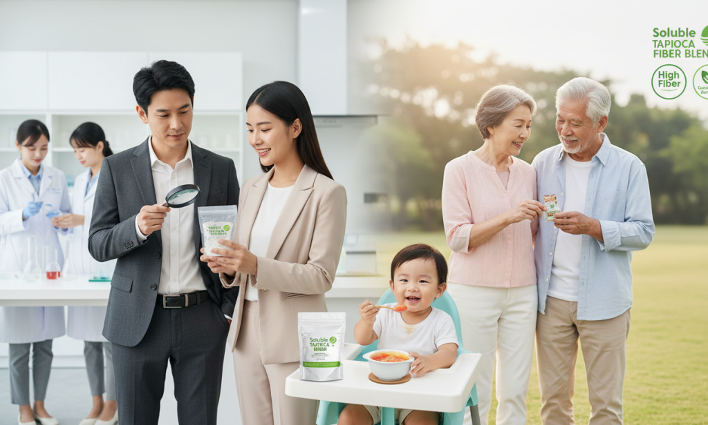 ألياف التابيوكا القابلة للذوبان القابلة للذوبان