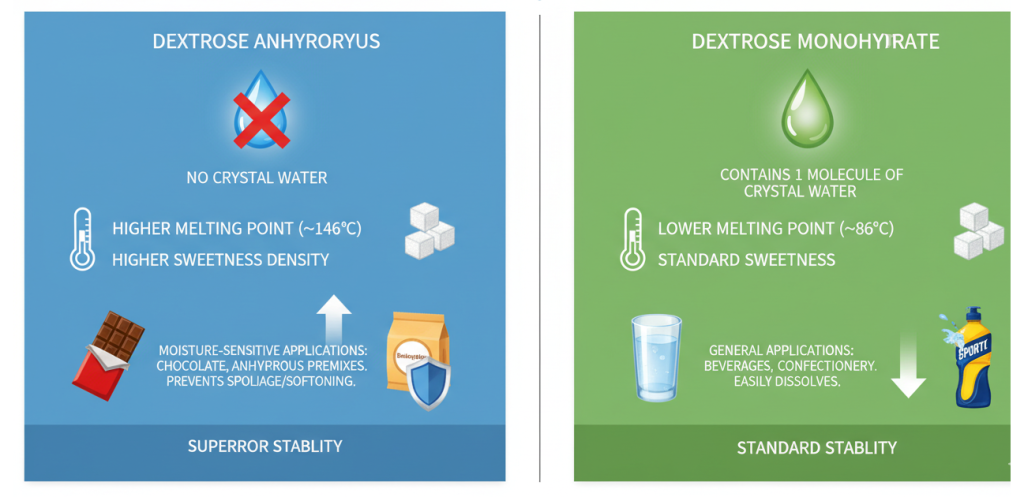 Dextrose Anhydrous contrast point