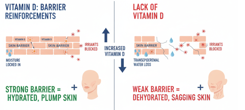 Vitamin D stärkt die Barrierefunktion der Haut.