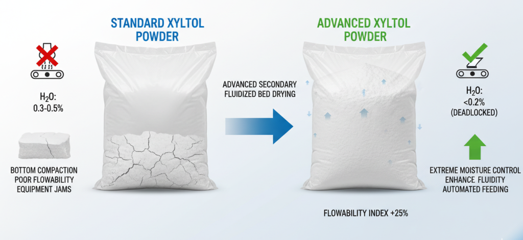 نقاط المقارنة بين مسحوق إكسيليتول إكسيليتول السائب