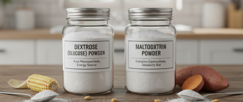 Comparison of glucose and maltodextrin
