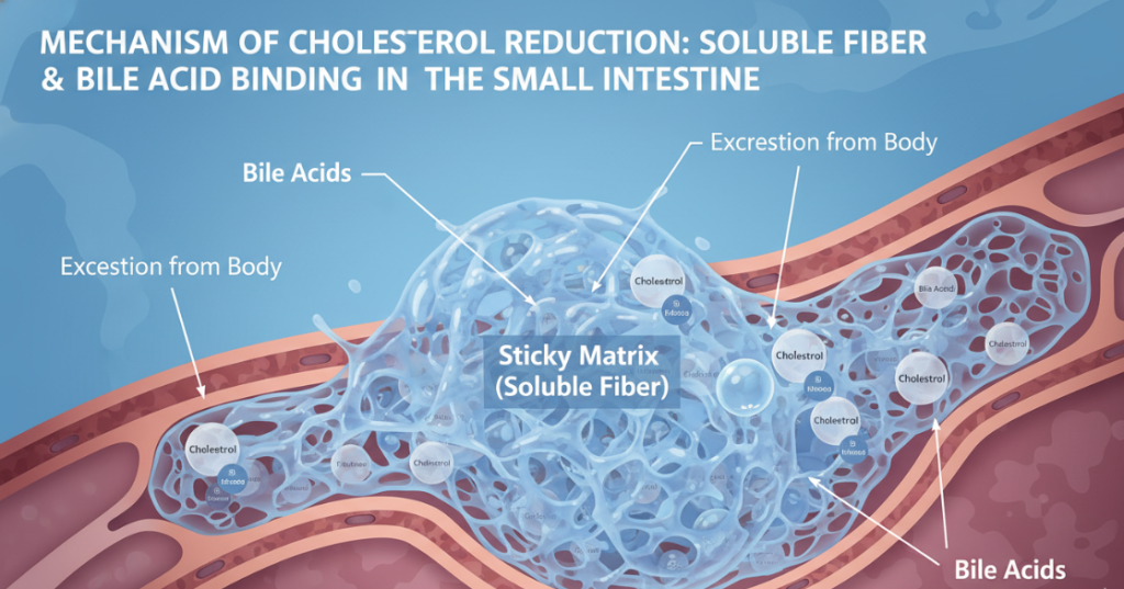 Viscous matrix formed by water-soluble fibers