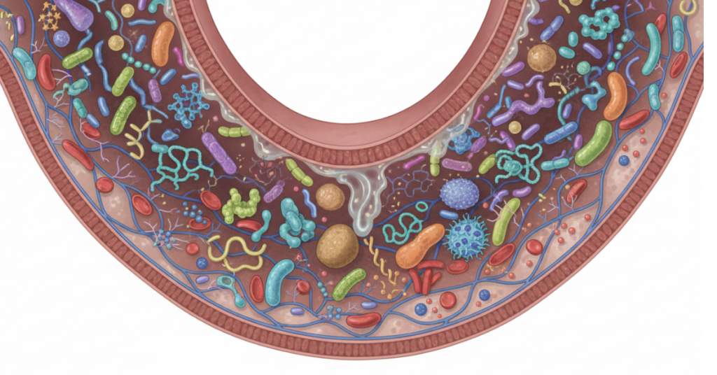 Schematic Diagram of the Gut Microecosystem