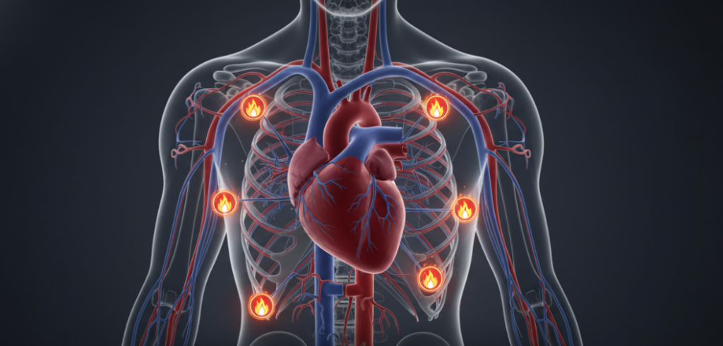 心臓と血管の模式図