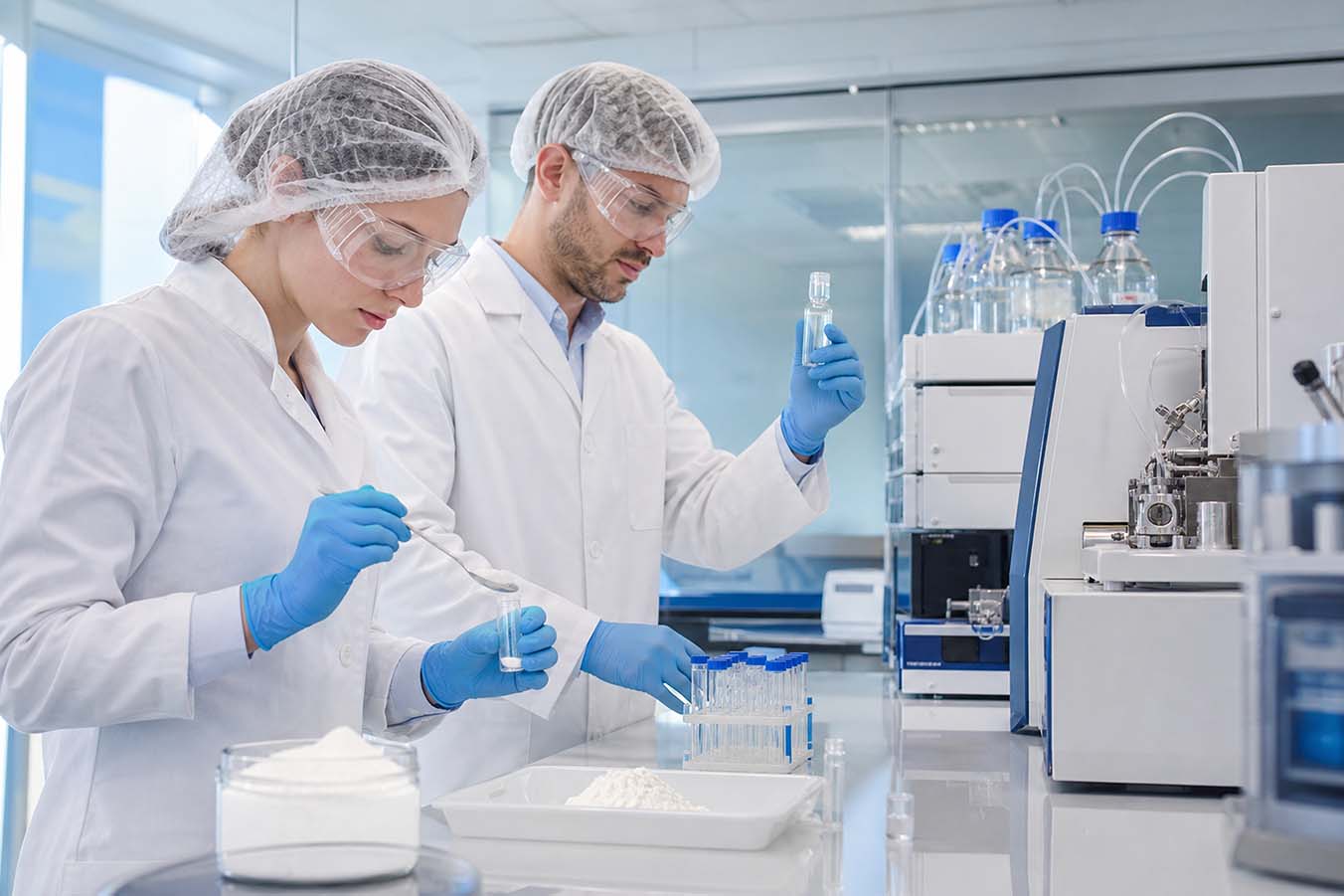Scientists working in a food laboratory